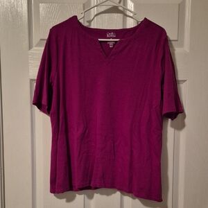 Croft & Barrow Magenta Short Sleeve Top